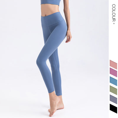 Pantalones Yoga Cintura Alta Reversibles en Brocado Nude - Image 10