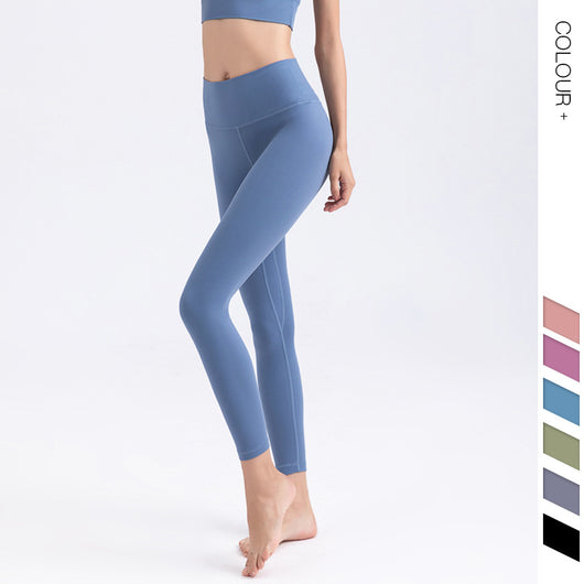Pantalones Yoga Cintura Alta Reversibles en Brocado Nude - Image 10
