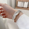 Pulsera de Plata Esterlina S925 con Textura Irregular y Cierre Ancho para Mujer