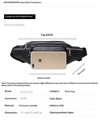 Bolsa de Cintura en Cuero Genuino - Gran Capacidad y Durabilidad - Image 6