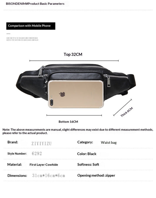 Bolsa de Cintura en Cuero Genuino - Gran Capacidad y Durabilidad - Image 6