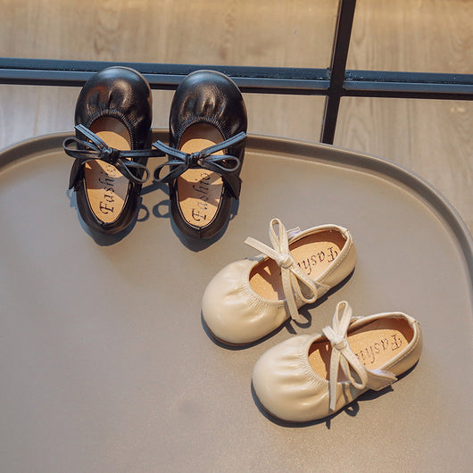 Zapatos Escolares Infantiles Estilo Coreano con Moño Negro - Image 4