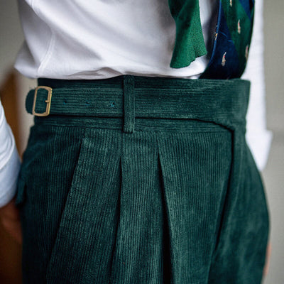 Pantalones de Pana Rectos Cintura Alta para Hombre - Image 4