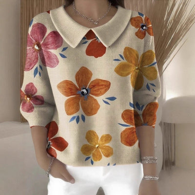 Polo Mujer Cuello V Manga Larga Color Sólido