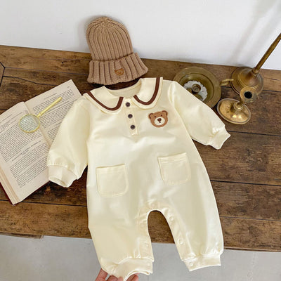 Abrigo Romper con Cuello Tipo Solapa - Diseño Osito para Bebé - Image 2