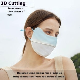 Black winter thermal mask with ear hooks, contoured for face and nose, shown on a person and in a close-up. - Image 14