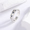 Anillo de Plata 925 Pareja de Leopardos de Nieve con Ojos Azules Vintage