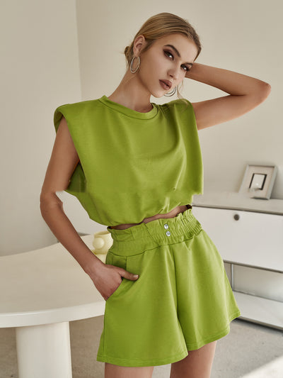 Traje de Pantalón Backless sin Respaldo Color Sólido Elegancia Suave - Image 5