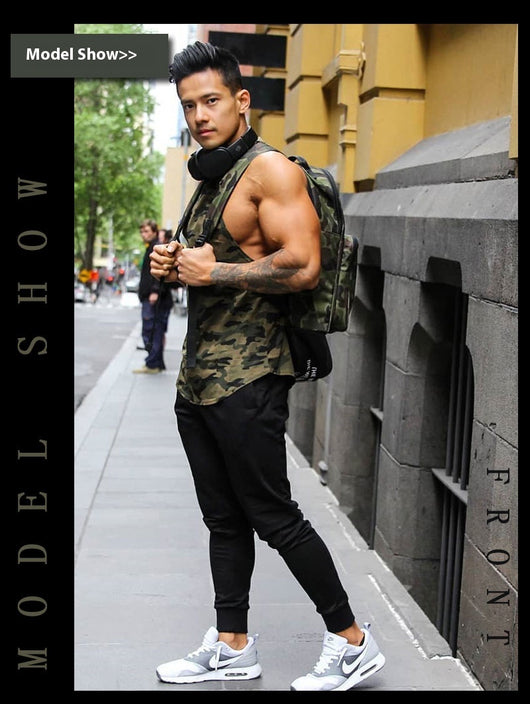 Chaleco Deportivo Hombre Verano Suelta Comodidad Fitness - Image 9