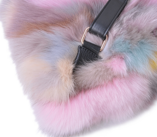 Mochila Casual de Piel con Pelaje de Zorro Auténtico - Image 12
