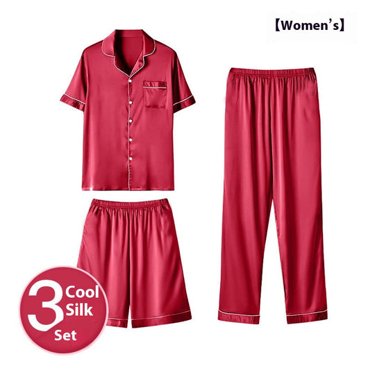 Pijama de Seda Helada para Hombre - Conjunto de Tres Piezas - Image 16