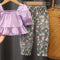 Conjunto Infantil Estilo Occidental con Flores