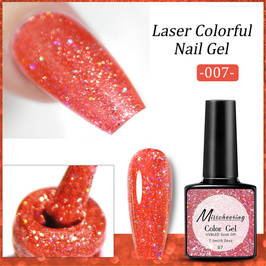 Esmalte de Uñas UV Láser con Lentejuelas Diamante Brillante - Image 12