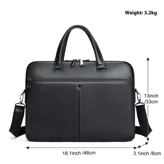 Maletín Ejecutivo Horizontal de Cuero Genuino - Capacidad Grande para Laptop 17 Pulgadas - Image 5