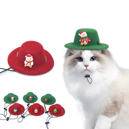 Gorro Navideño para Mascotas - Accesorio Festivo Suave y Cómodo