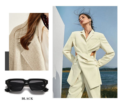 Gafas de Marco Cuadrado Beige Estilo Europeo - Reloj de Tendencia Chic - Image 39