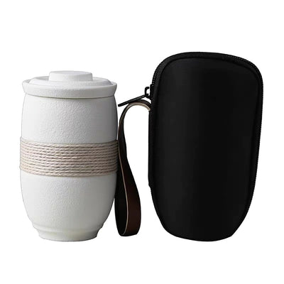 Taza de Té de Cerámica con Filtro Integrado y Tapa - Image 11