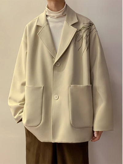 Blazer Casual de Otoño para Hombre con Cuello Alzado - Image 10