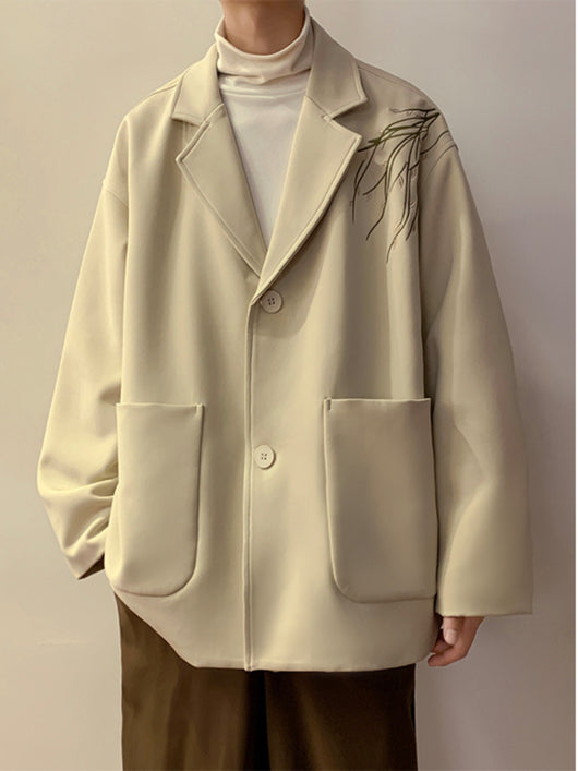 Blazer Casual de Otoño para Hombre con Cuello Alzado - Image 10