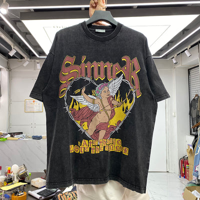 Playera Cupido de Verano Estilo Urbano Europeo y Americano - Image 9