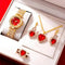 Juego de Reloj y Joyas con Cristales de Colores Cuarzo