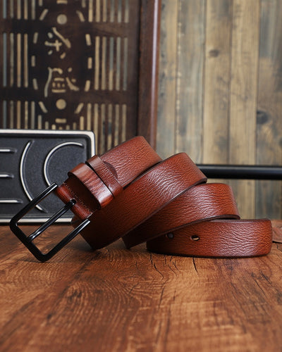 Cinturón Casual para Hombre en Cuero Genuino con Hebilla de Aleación - Image 12