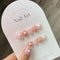 Stickers de Uñas Cortas Diseño Lazo - Manicura Adhesiva Elegante