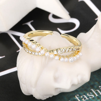 Anillo de Dedo Índice Perla Temperamento para Mujer - Image 4