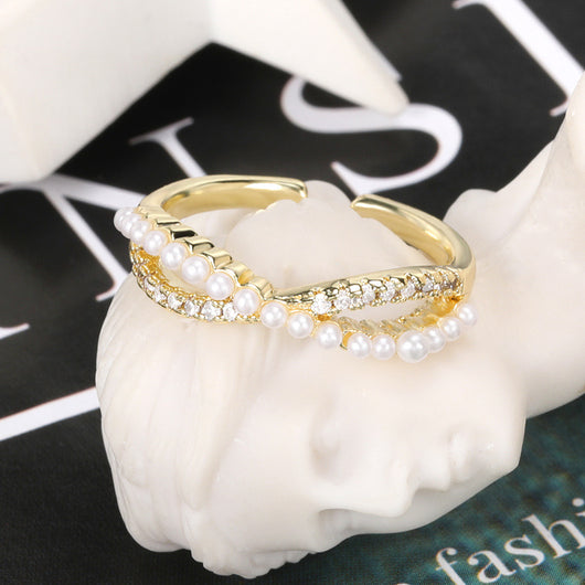Anillo de Dedo Índice Perla Temperamento para Mujer - Image 4