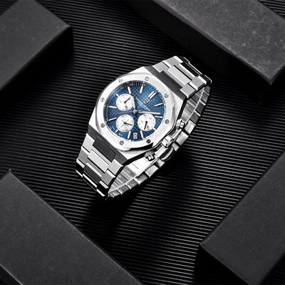 Reloj Cronógrafo de Hombre Cuarzo 6 Agujas - Estilo Ejecutivo