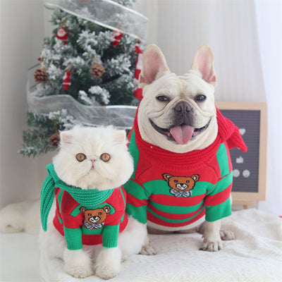 Suéter Navideño Tejido de Algodón para Perros