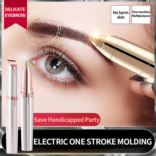 Depiladora Eléctrica 2 en 1 para Cejas y Vello Facial - Recargable USB, Impermeable y Portátil