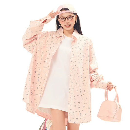 Camisa Floral Suelta Estampada Unisex - Image 2