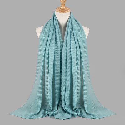 Pañuelo Plisado de Algodón Twill para Mujer - Versátil y Elegante - Image 13