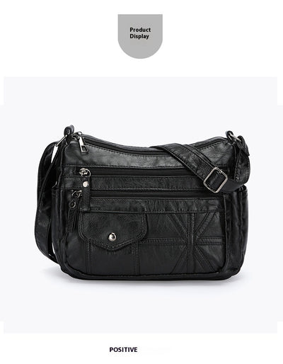 Bolso Bandolera de Cuero PU con Múltiples Compartimentos - Gran Capacidad - Image 9