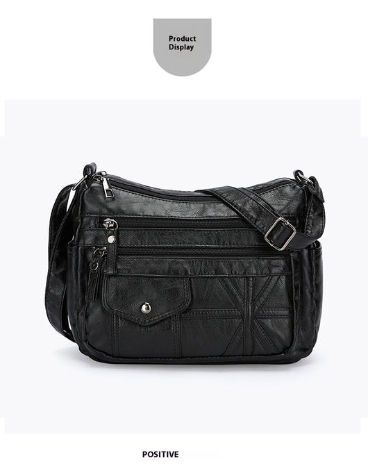 Bolso Bandolera de Cuero PU con Múltiples Compartimentos - Gran Capacidad - Image 9