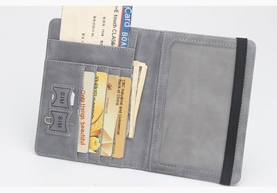 Cartera de Pasaporte con Mapa Mundial, Protección Antimagnética y Múltiples Compartimentos - Image 11