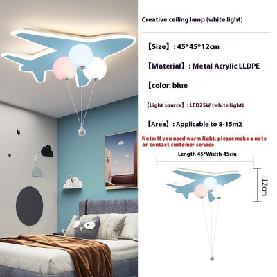 Lámpara de Techo Infantil Avión Creativo con Diseño de Nubes - Image 3