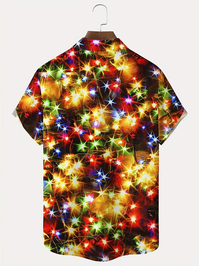 Camisa Casual Manga Corta con Bolsillos para Hombre Talla Grande - Estampado 3D - Image 3
