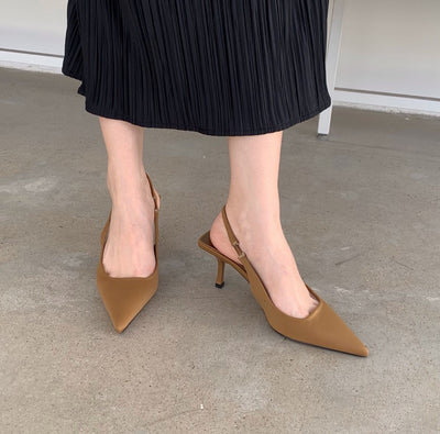 Sandalias Stiletto Puntiagudas con Talón Abierto - Image 10