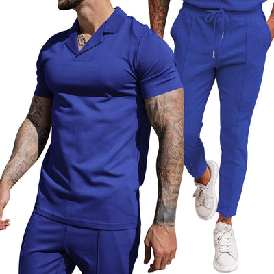 Traje Casual de Dos Piezas con Camisa Cuello V y Pantalón Corto - Image 11