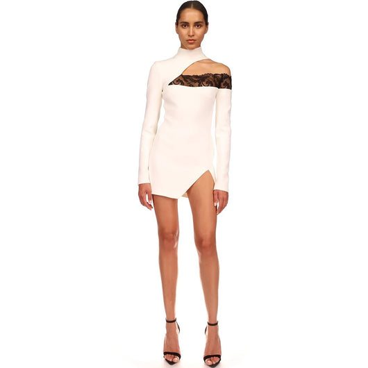 Vestido Bandage Ajustado con Detalles de Encaje - Image 18