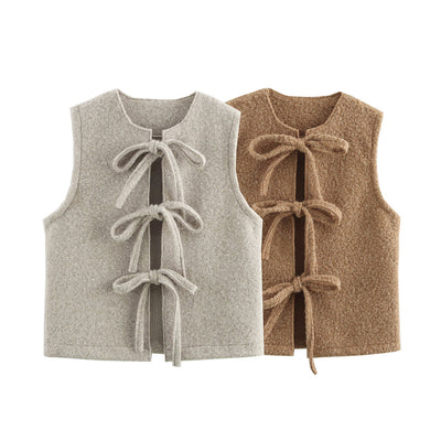 Chaleco de Lana con Moño Elegante - Colección Otoño Invierno - Image 16