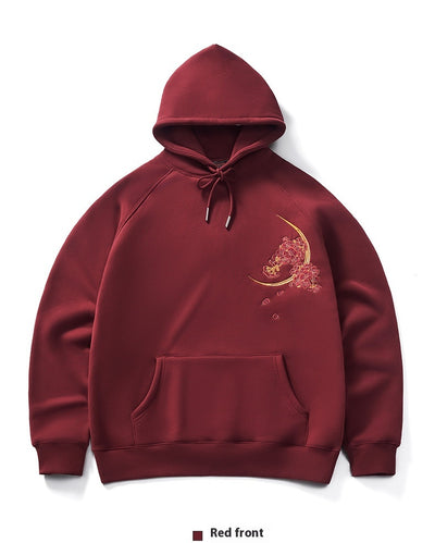 Sudadera con Capucha Dragón Bordado Pesado Otoño Invierno para Hombre - Image 12