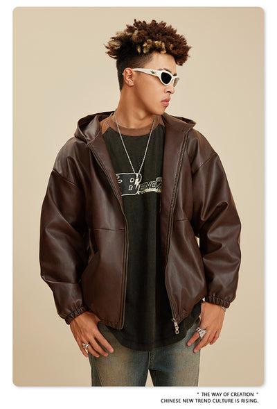Chaqueta de Cuero Vintage Americana - Estilo Retro Clásico - Image 12