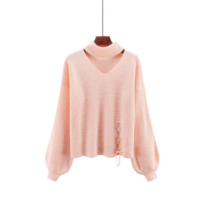 Suéter Suelto Roto Asimétrico para Mujer - Diseño Minimalista - Image 4