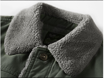 Abrigo de Invierno para Hombre con Forro de Terciopelo - Chaqueta de Algodón Acolchada - Image 11