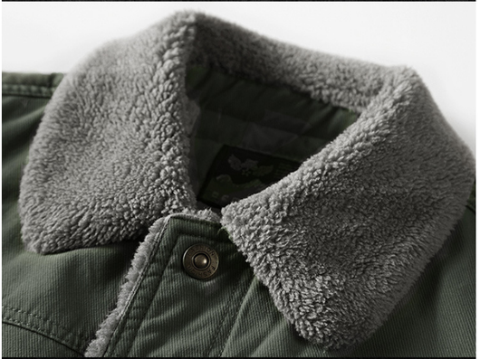 Abrigo de Invierno para Hombre con Forro de Terciopelo - Chaqueta de Algodón Acolchada - Image 11