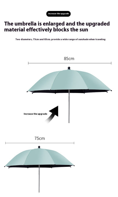 Sombrilla Parasol UV para Cochecito de Bebé - Protección Solar Negra - Image 28