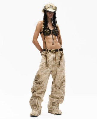 Jeans Beige Counterbalance Destroy - Estilo Wasteland - Image 11
